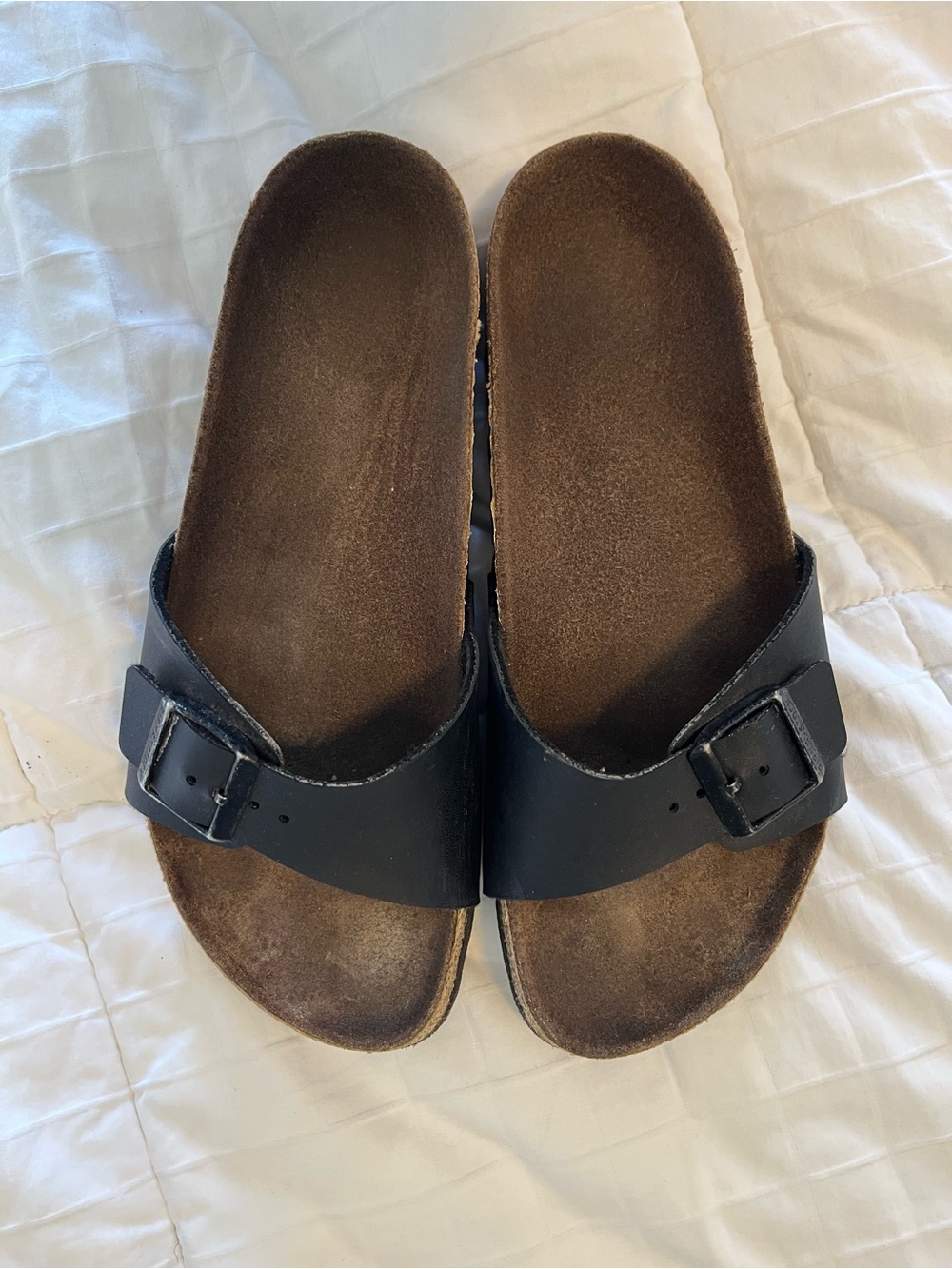 Birkenstock Black Single-Strap Slide Sandals